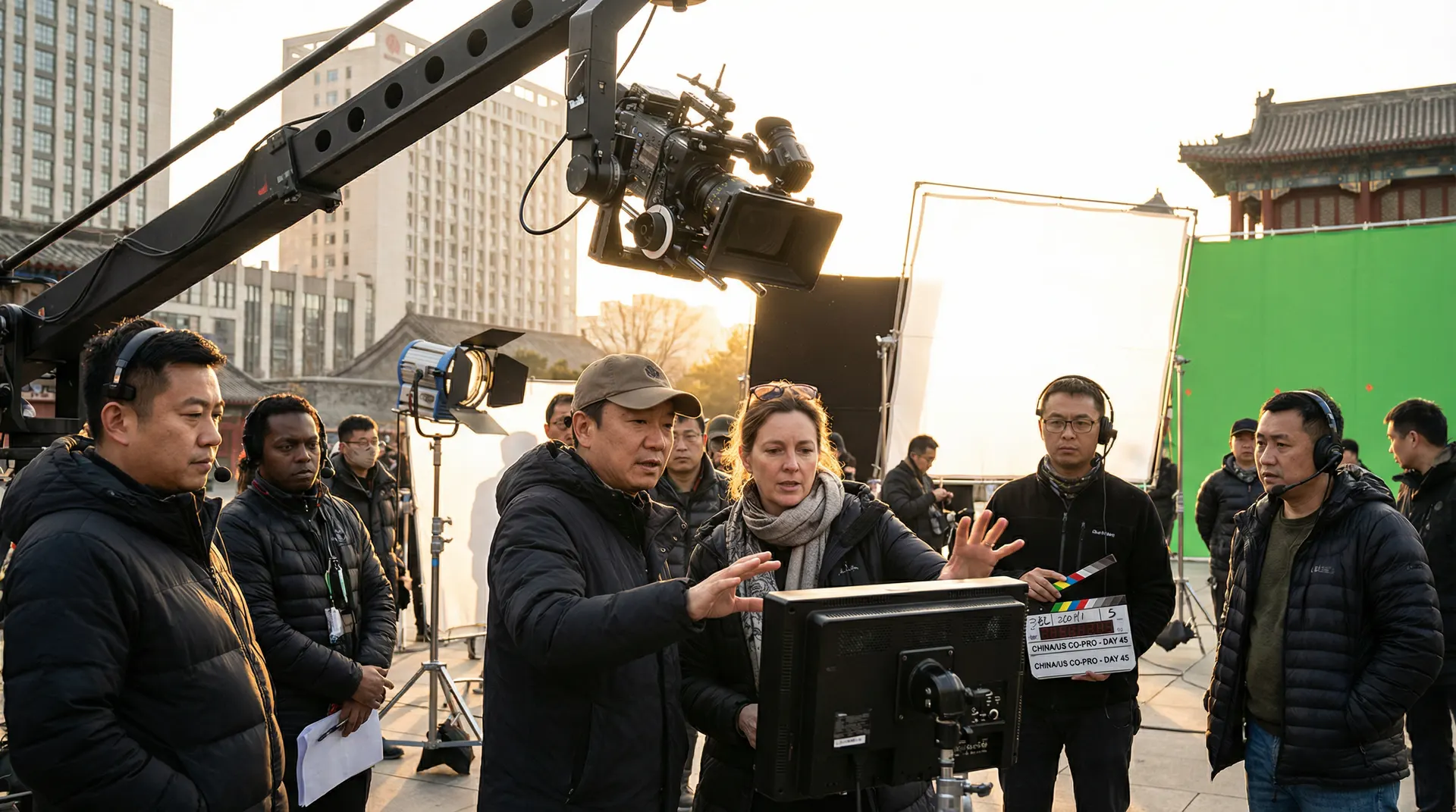 丝瓜视频与国际影视团队合作拍摄现场